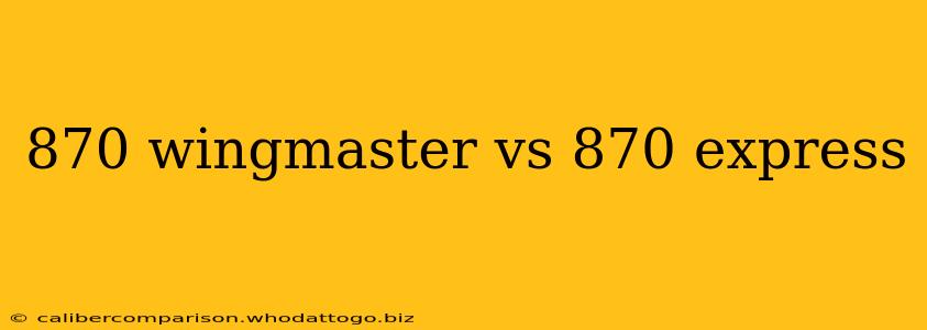 870 wingmaster vs 870 express