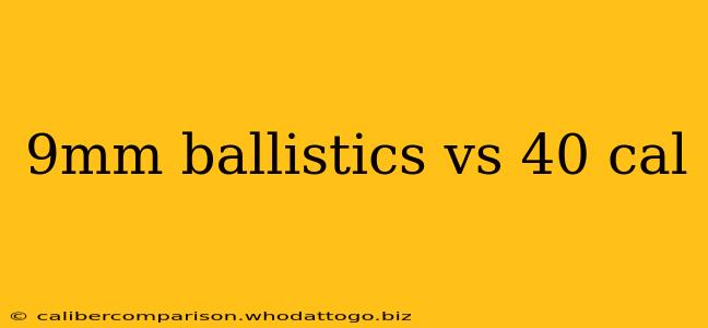 9mm ballistics vs 40 cal