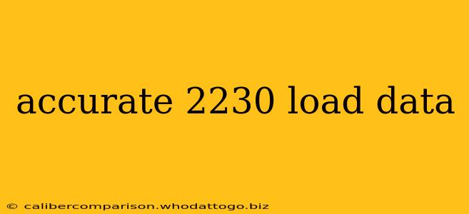 accurate 2230 load data