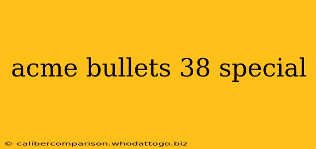 acme bullets 38 special