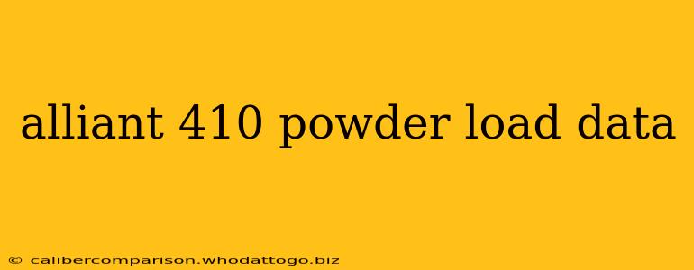 alliant 410 powder load data