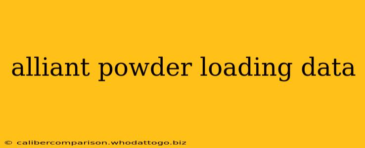 alliant powder loading data