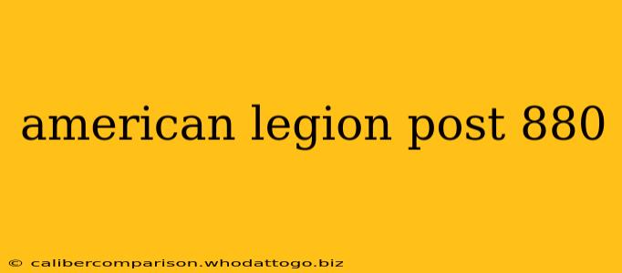 american legion post 880