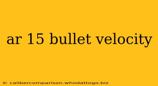 ar 15 bullet velocity