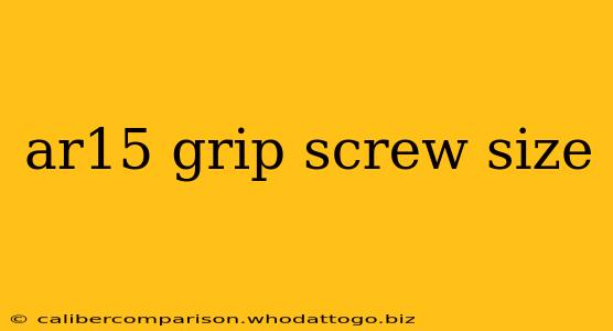 ar15 grip screw size