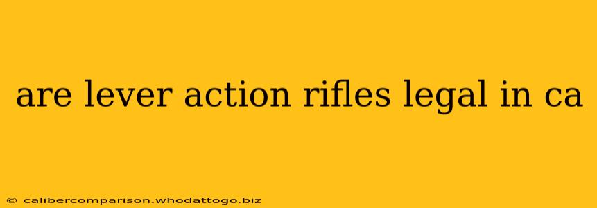 are lever action rifles legal in ca