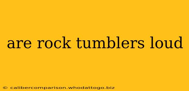 are rock tumblers loud