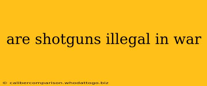 are shotguns illegal in war