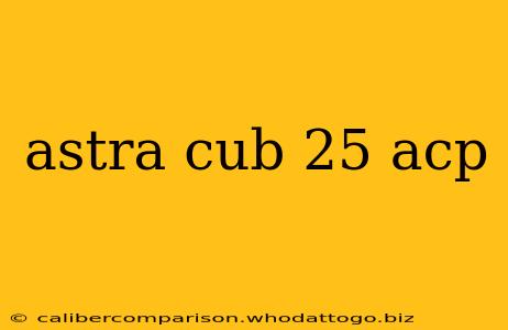 astra cub 25 acp