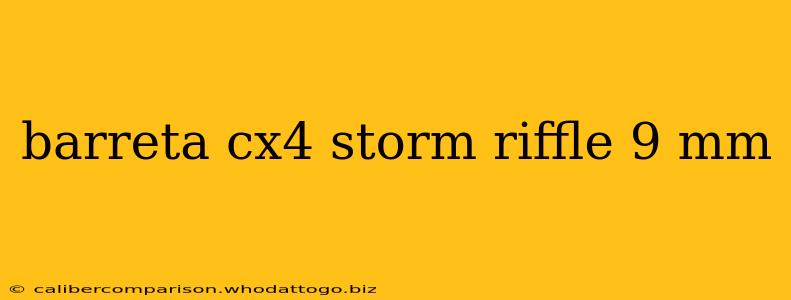 barreta cx4 storm riffle 9 mm