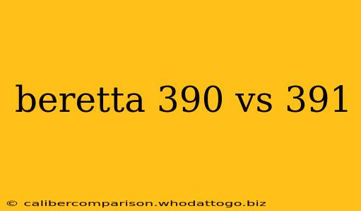 beretta 390 vs 391