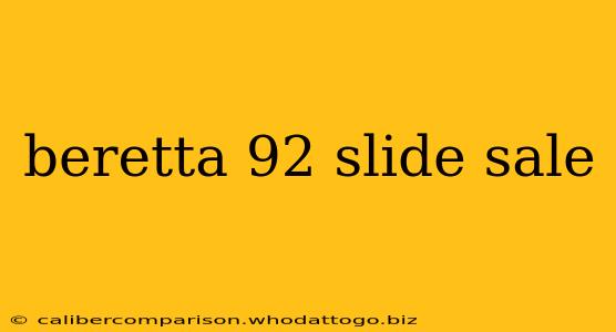 beretta 92 slide sale