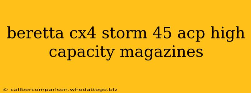 beretta cx4 storm 45 acp high capacity magazines