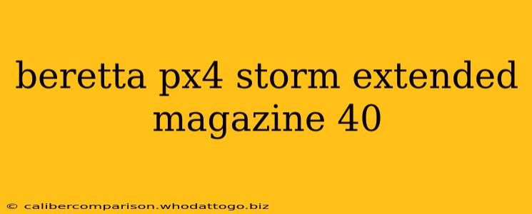 beretta px4 storm extended magazine 40