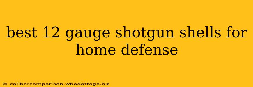 best 12 gauge shotgun shells for home defense