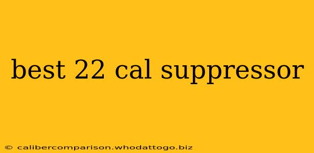 best 22 cal suppressor