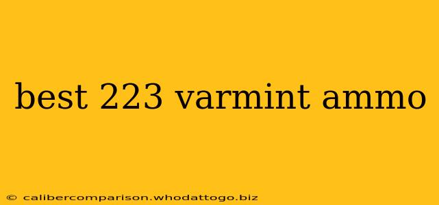 best 223 varmint ammo