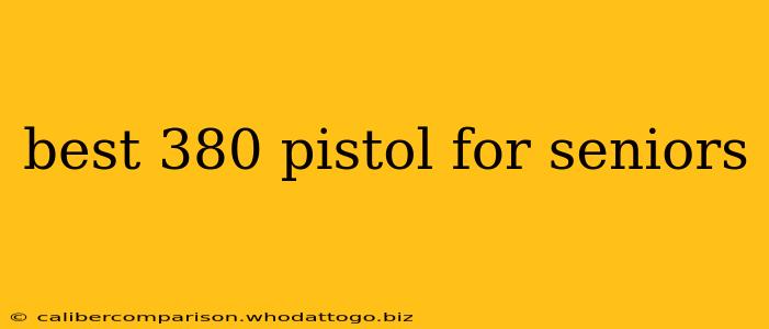 best 380 pistol for seniors