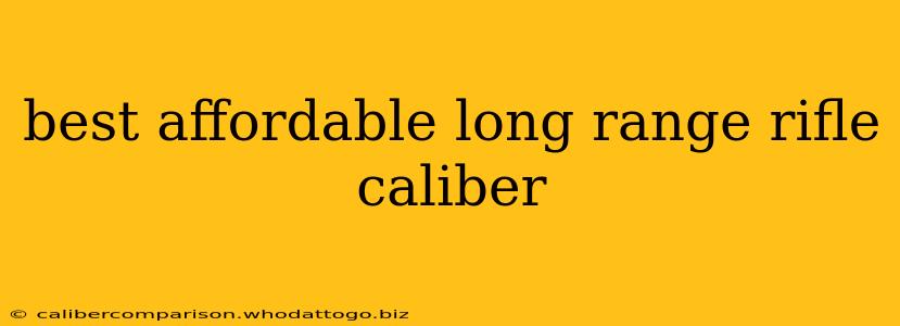 best affordable long range rifle caliber