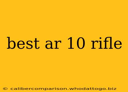 best ar 10 rifle