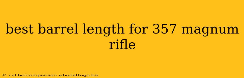 best barrel length for 357 magnum rifle