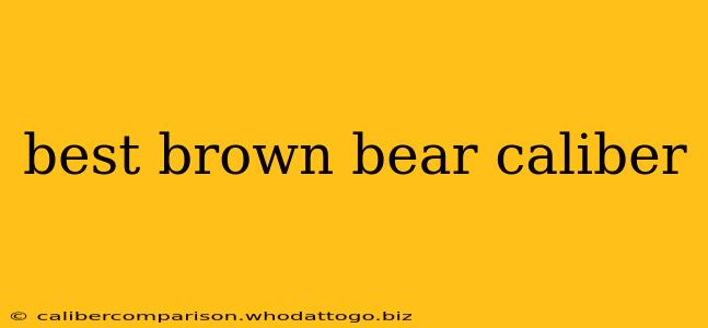 best brown bear caliber