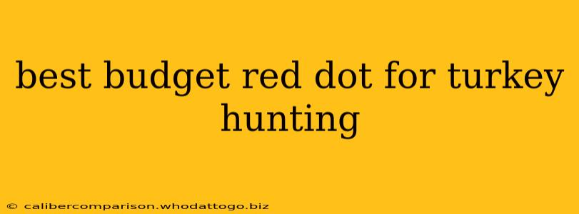 best budget red dot for turkey hunting