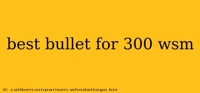 best bullet for 300 wsm