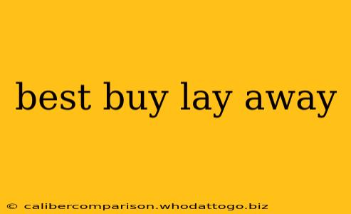 best buy lay away