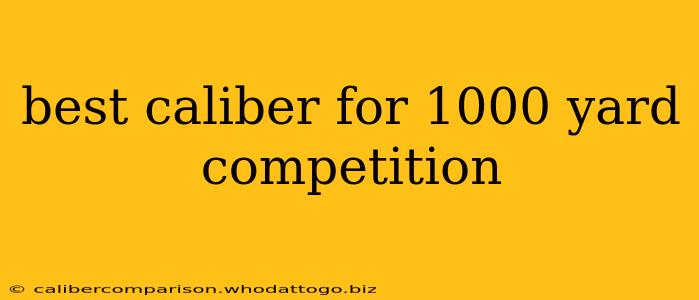 best caliber for 1000 yard competition