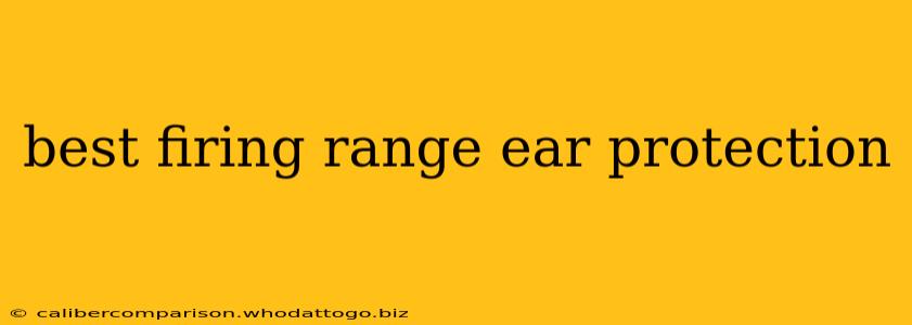 best firing range ear protection