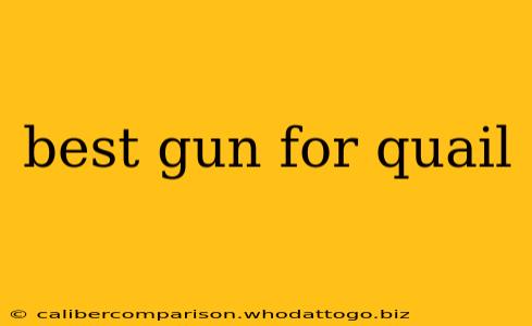 best gun for quail