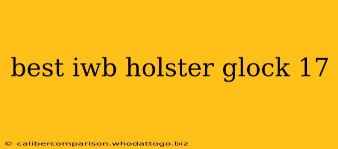 best iwb holster glock 17