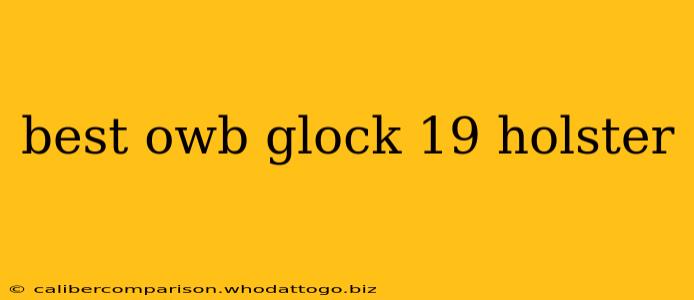 best owb glock 19 holster