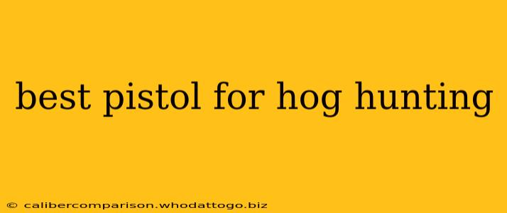 best pistol for hog hunting