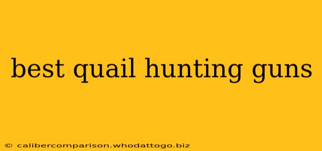 best quail hunting guns