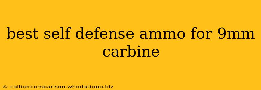 best self defense ammo for 9mm carbine