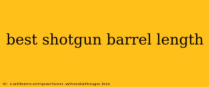 best shotgun barrel length