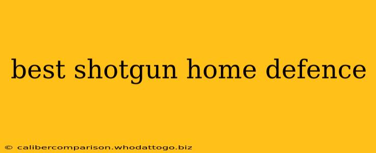 best shotgun home defence