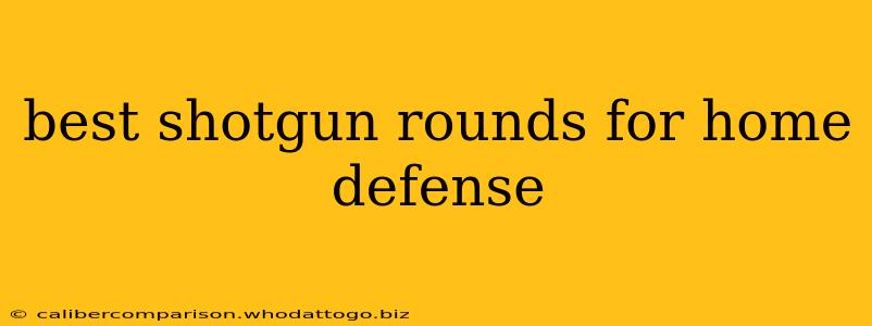 best shotgun rounds for home defense