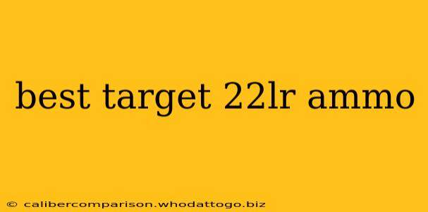 best target 22lr ammo