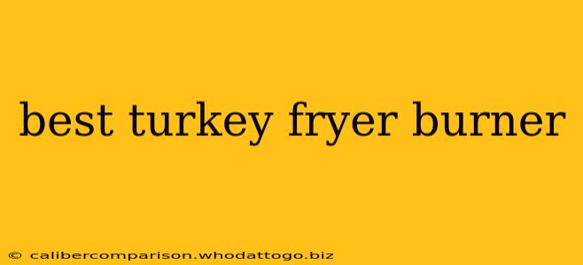 best turkey fryer burner