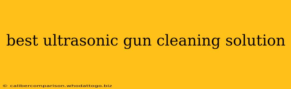 best ultrasonic gun cleaning solution