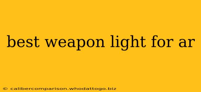 best weapon light for ar