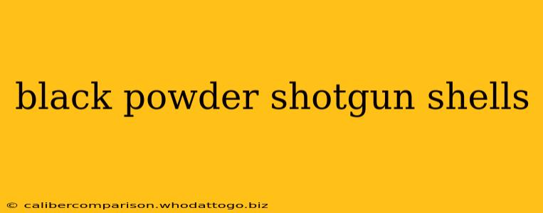 black powder shotgun shells