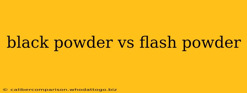 black powder vs flash powder