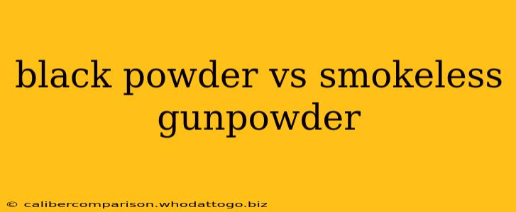 black powder vs smokeless gunpowder