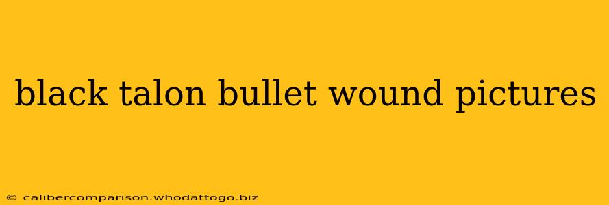 black talon bullet wound pictures