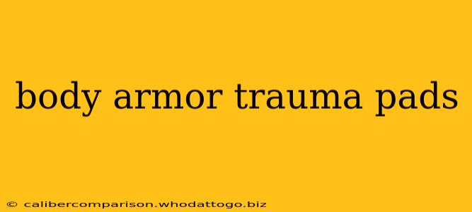 body armor trauma pads