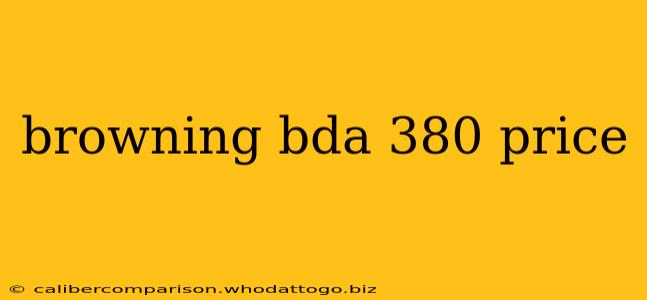 browning bda 380 price